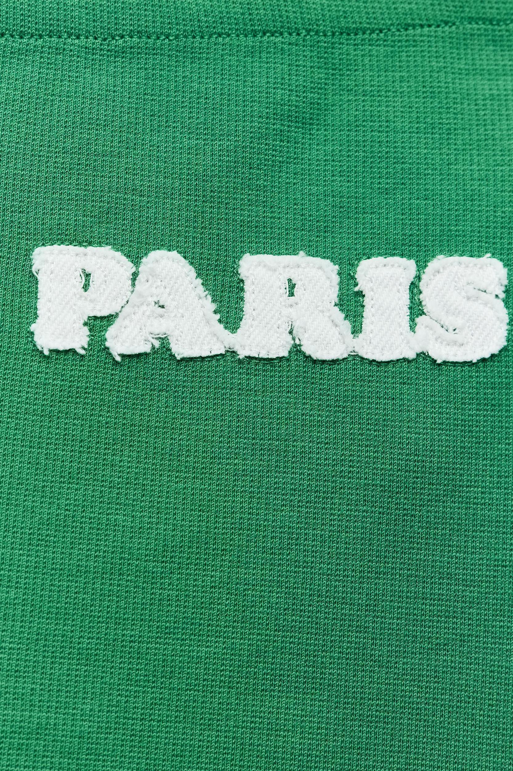 “PARIS” EMBROIDERED RIB SHORTS Product Image