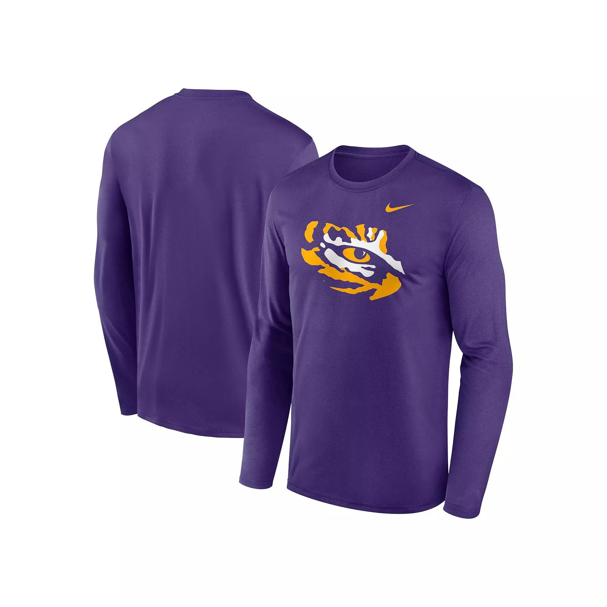 Men's Nike Purple LSU Tigers Primetime Alternate Logo Legend Long Sleeve T-Shirt, Size: 2XL Product Image