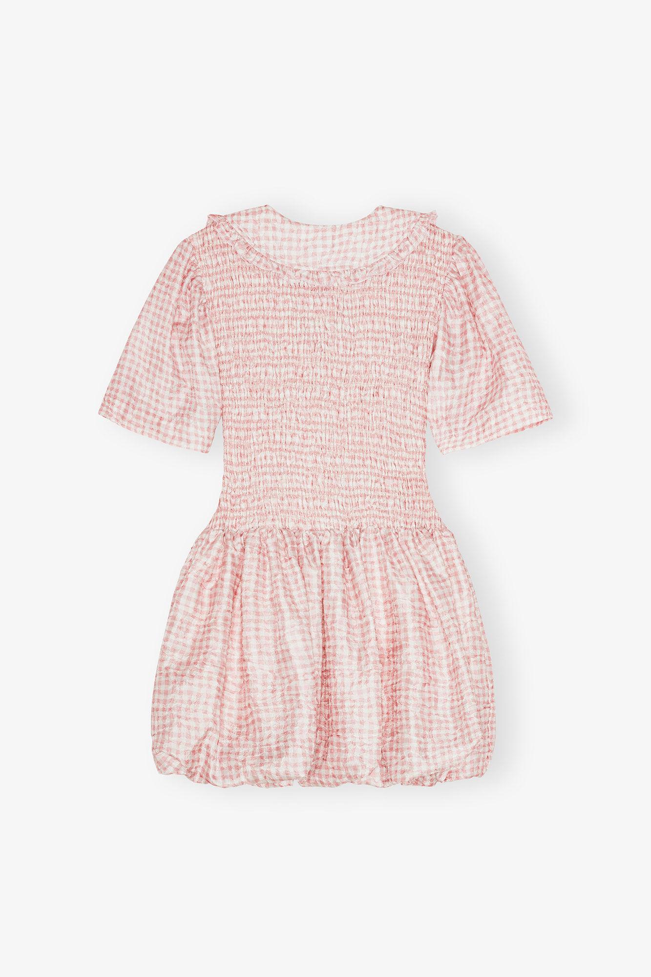 Pink Check Smock Dress Product Image