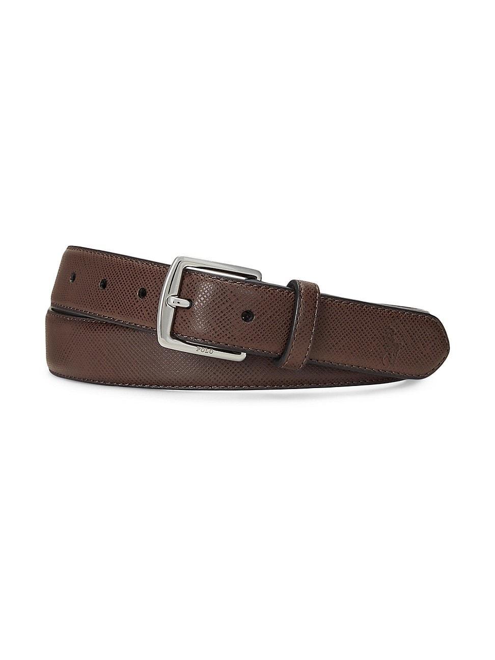 Mens Saffiano Leather Belt Product Image