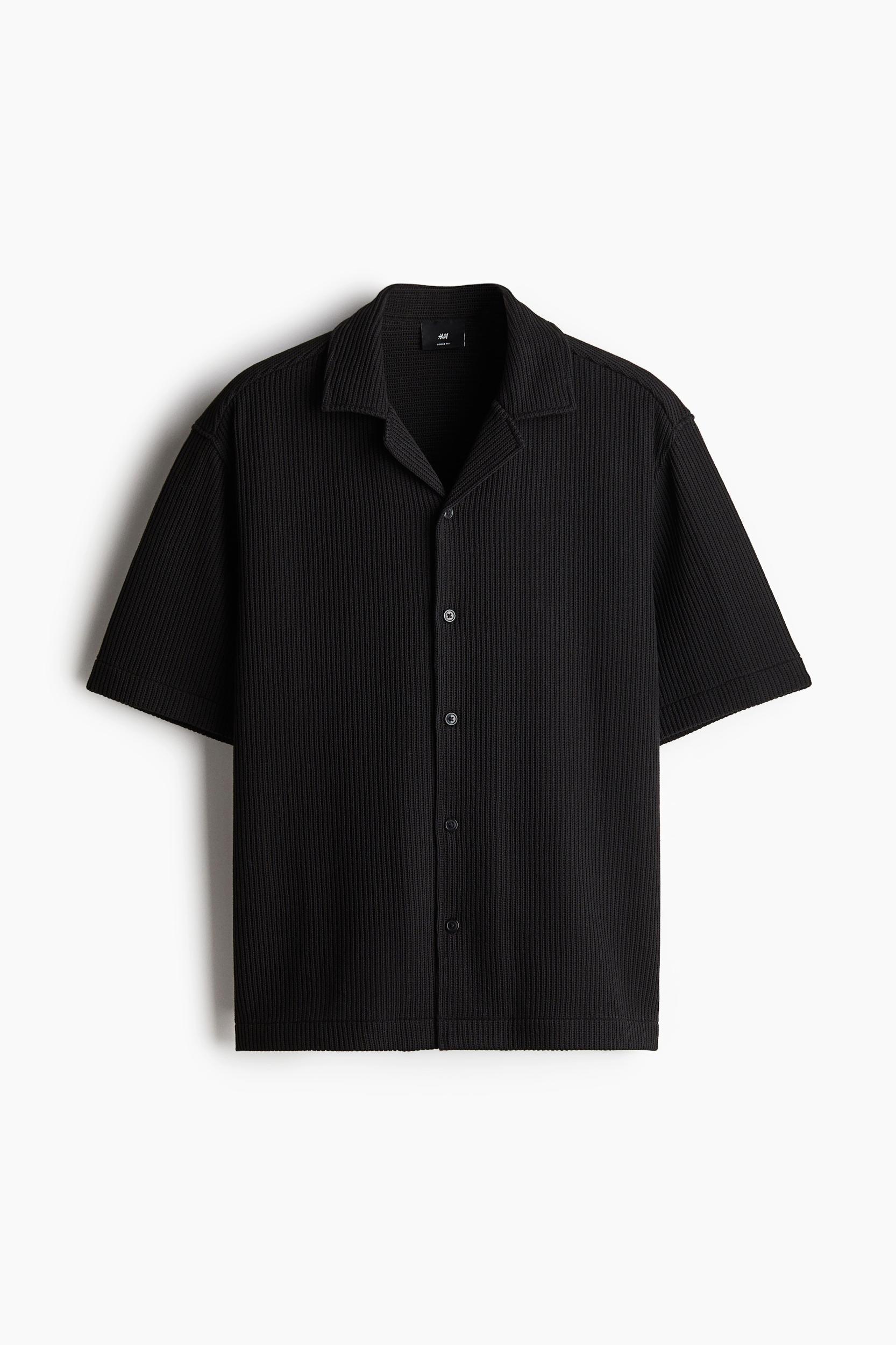 Loose Fit Ribbed Resort Shirt Product Image