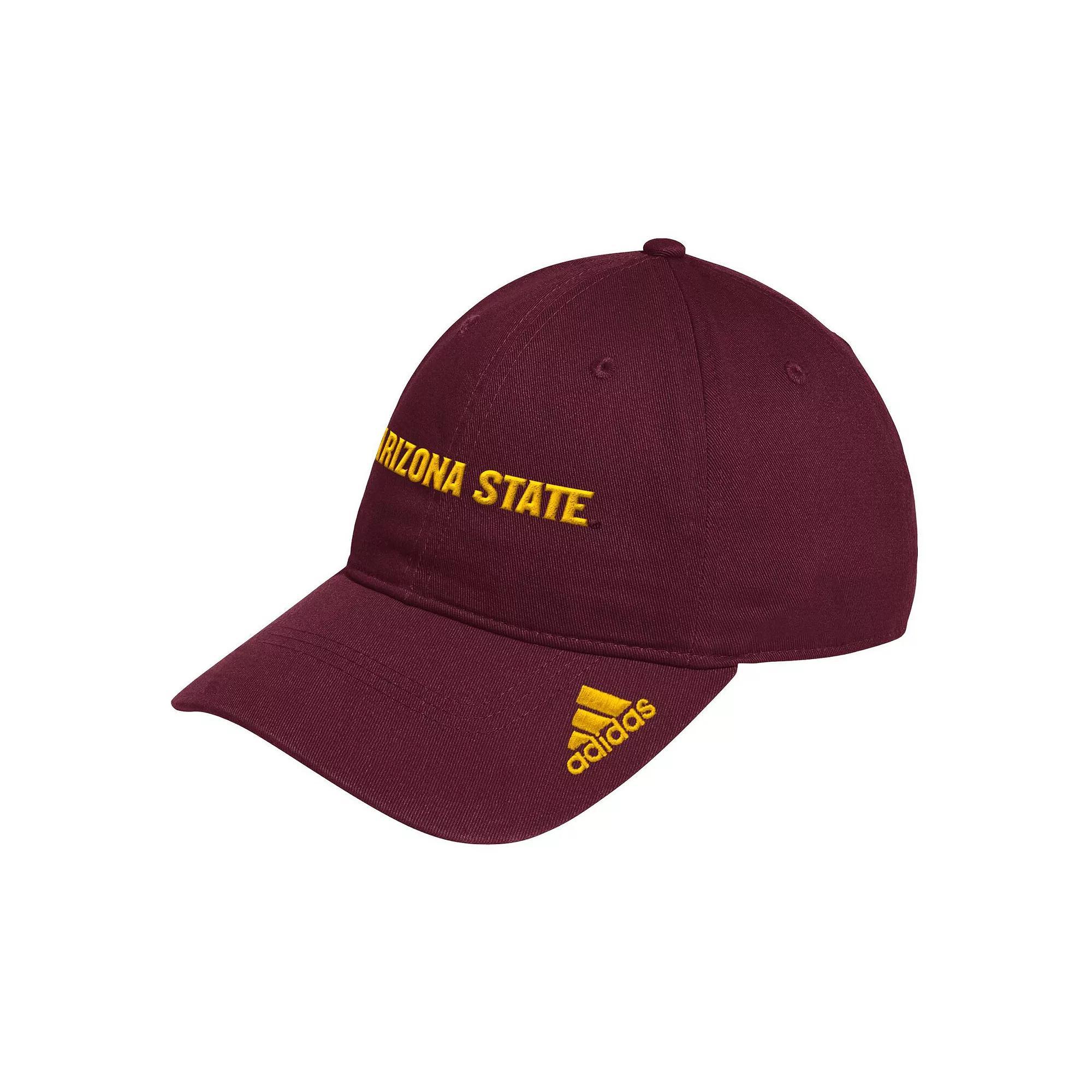 Men's adidas Maroon Arizona State Sun Devils Locker Room Wordmark Slouch Adjustable Hat, Red Product Image