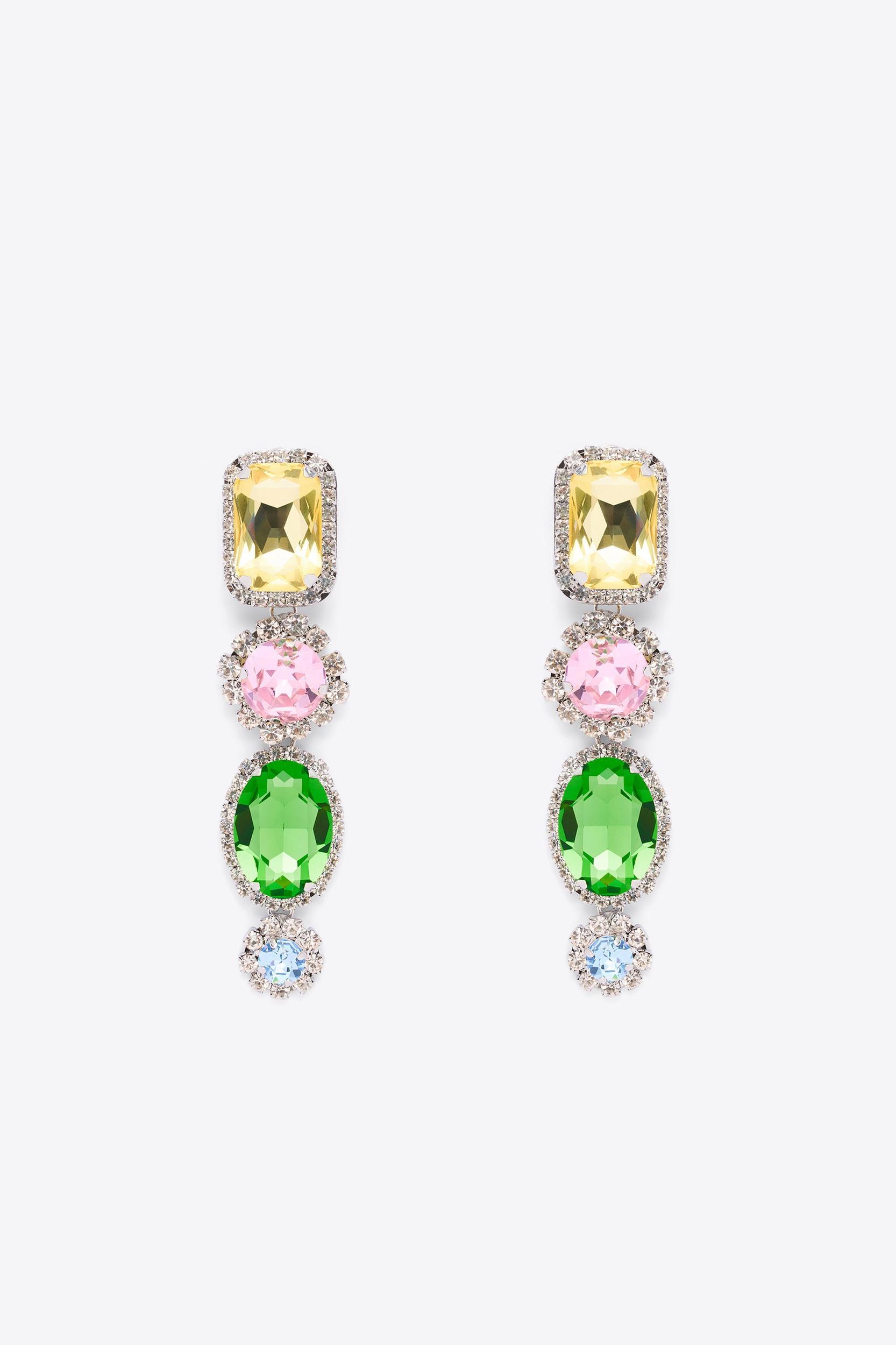 Crystal Gemstone Drop Earrings Product Image