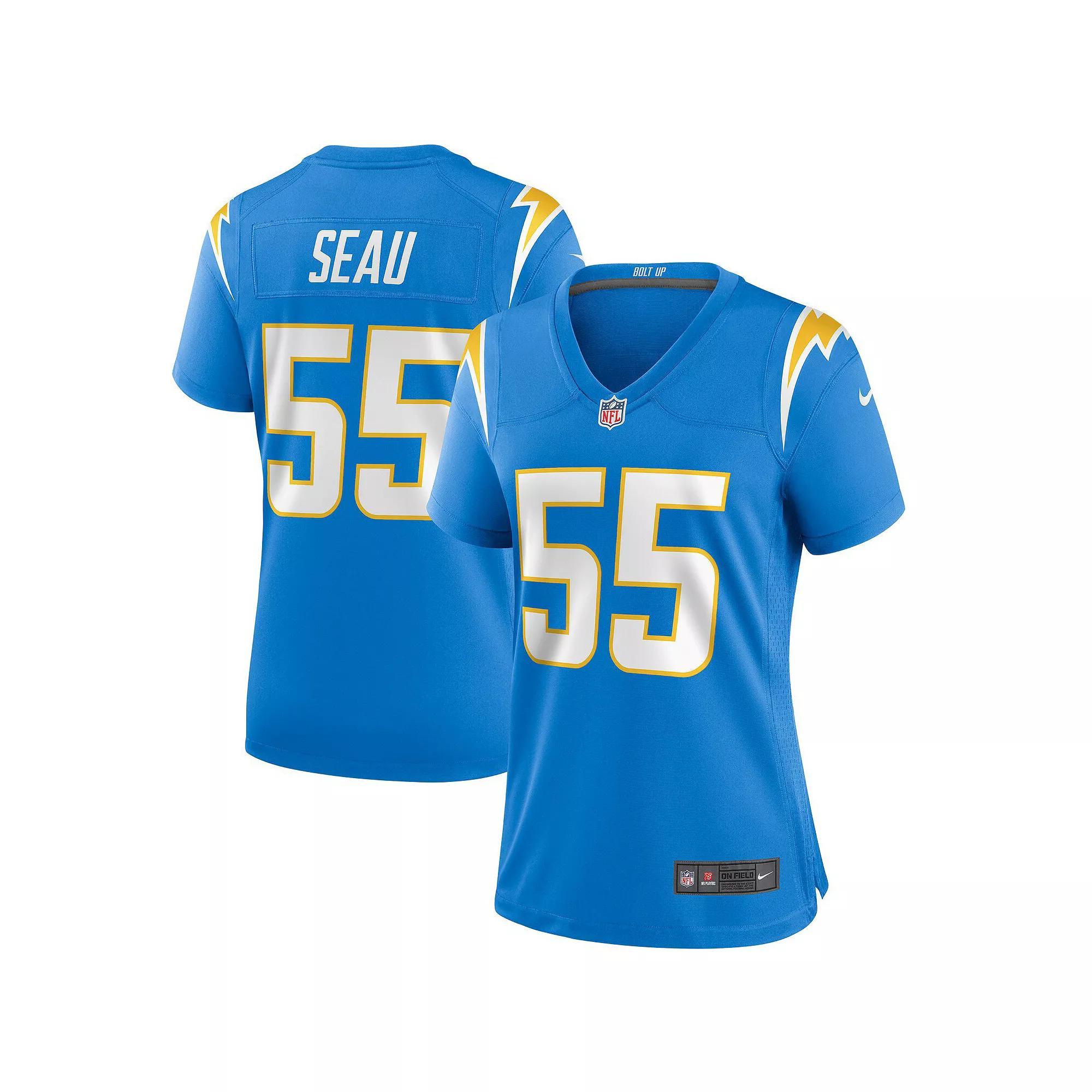 Women's Nike Junior Seau Powder Blue Los Angeles Chargers Game Retired Player Jersey, Size: XL, Light Product Image