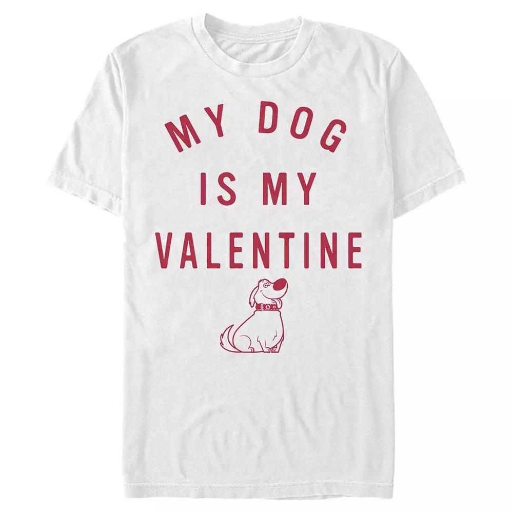 Disney's Up My Dog Is My Valentine Men's Graphic Tee, Size: XS, White Product Image