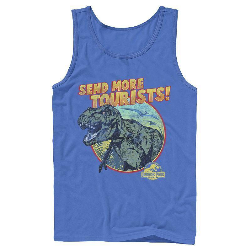 Men's Jurassic Park T-Rex Send More Tourists Tank Top, Size: XL, Grey Product Image