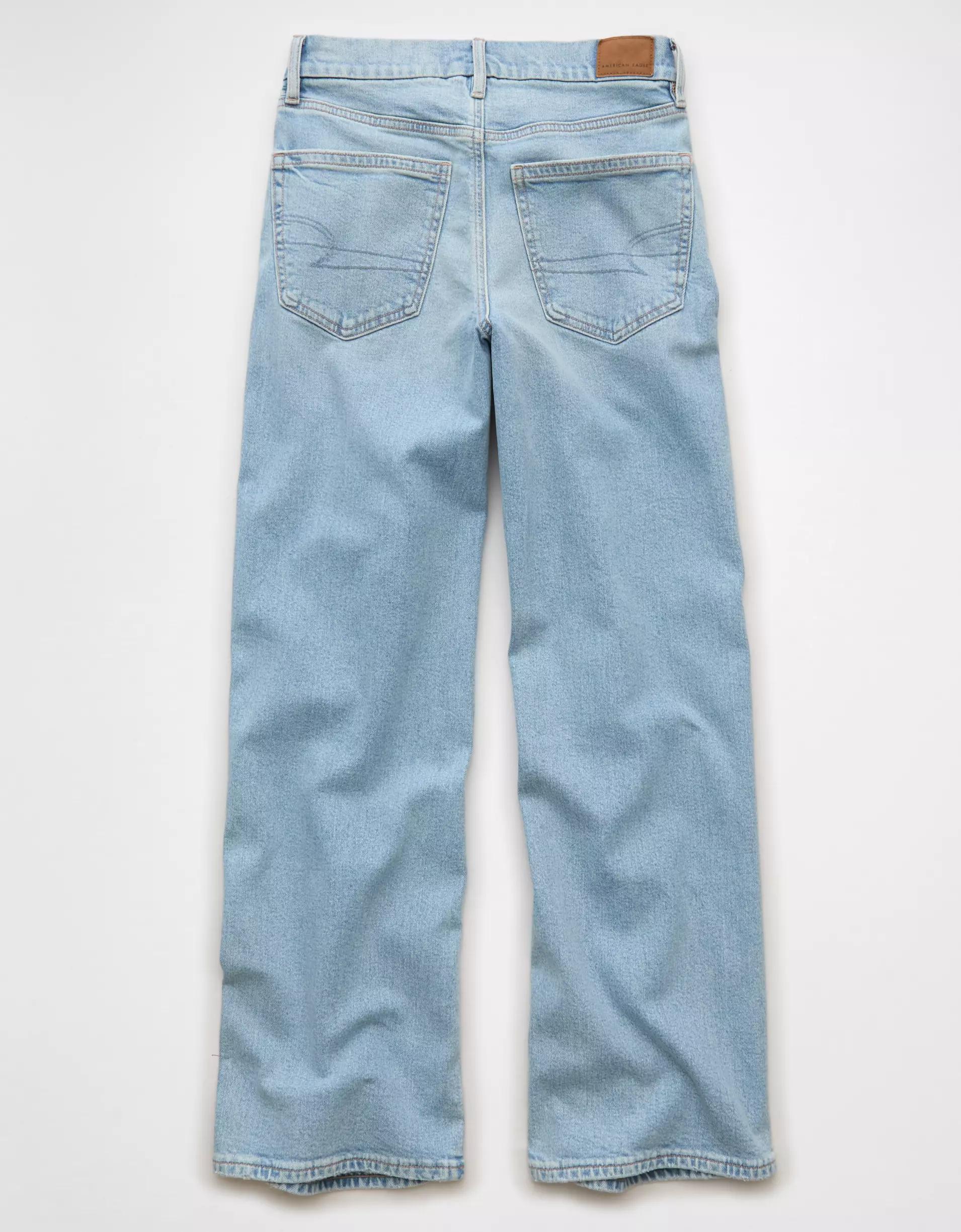 AE Strigid Curvy Super High-Waisted Baggy Straight Jean Product Image