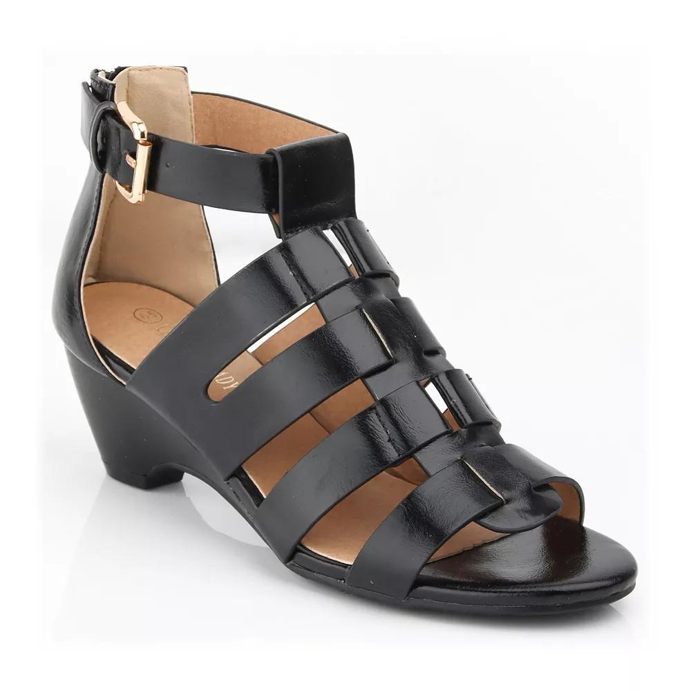 Henry Ferrera Catana Women's Wedge Sandals, Size: 7, Black Product Image