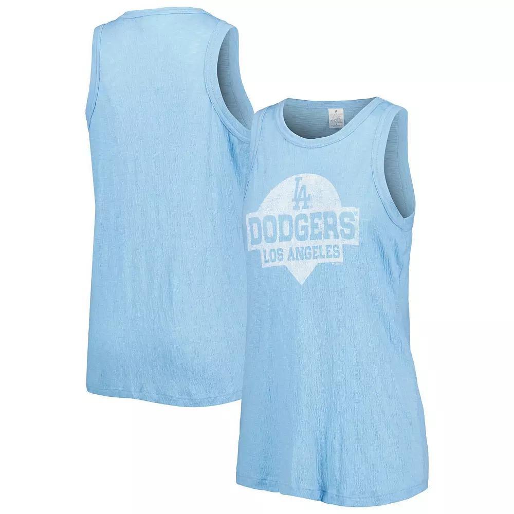 Women's Soft as a Grape Royal Los Angeles Dodgers Tri-Blend Tank Top, Size: Medium, Blue Product Image
