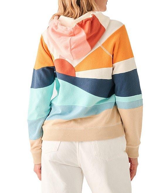 Faherty Soleil Abstract Sun Print Long Sleeve Pullover Hoodie Product Image