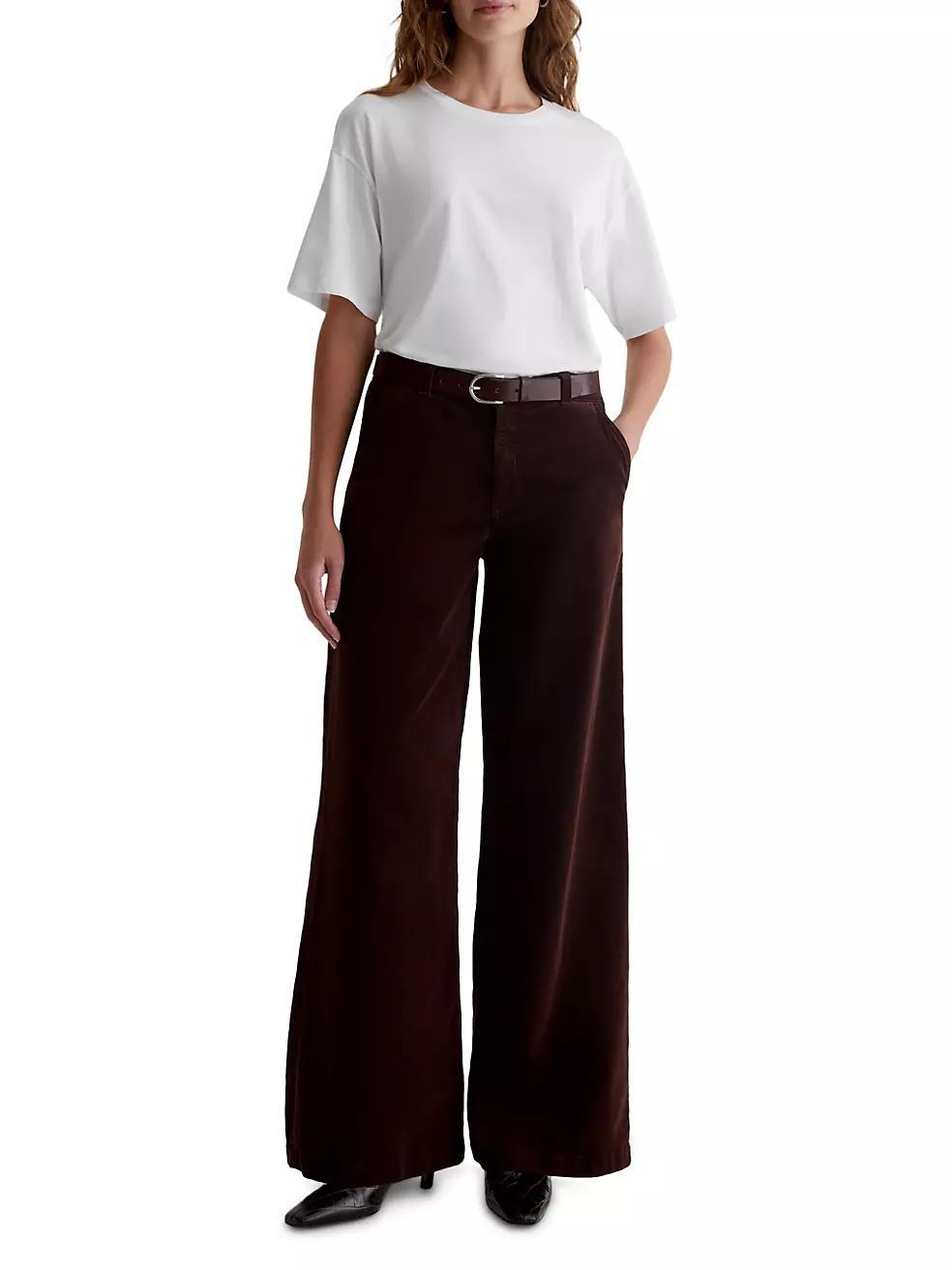 Stella Mid-Rise Corduroy Palazzo Pants Product Image