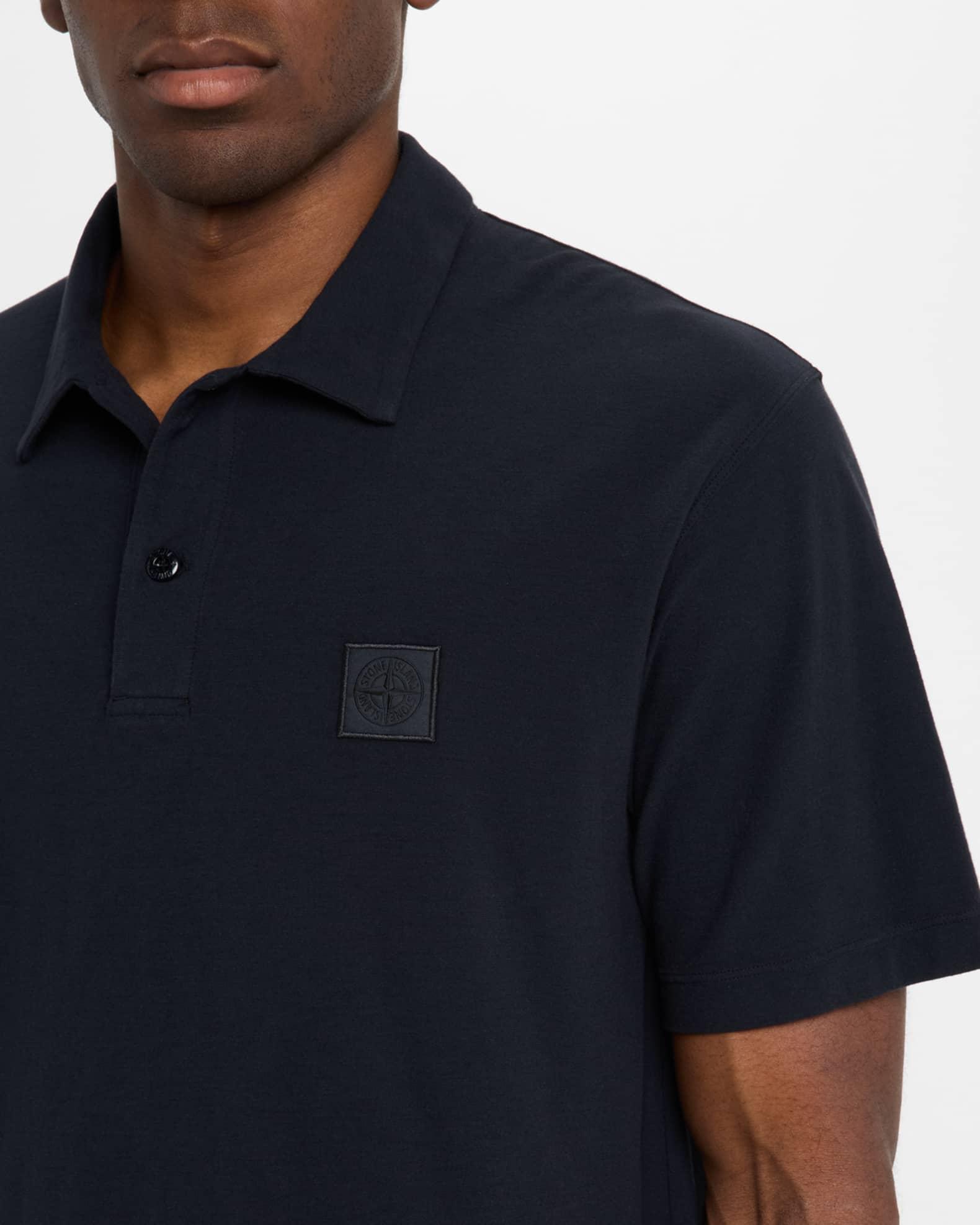Men's Ghost Crepe Cotton Polo Shirt Product Image