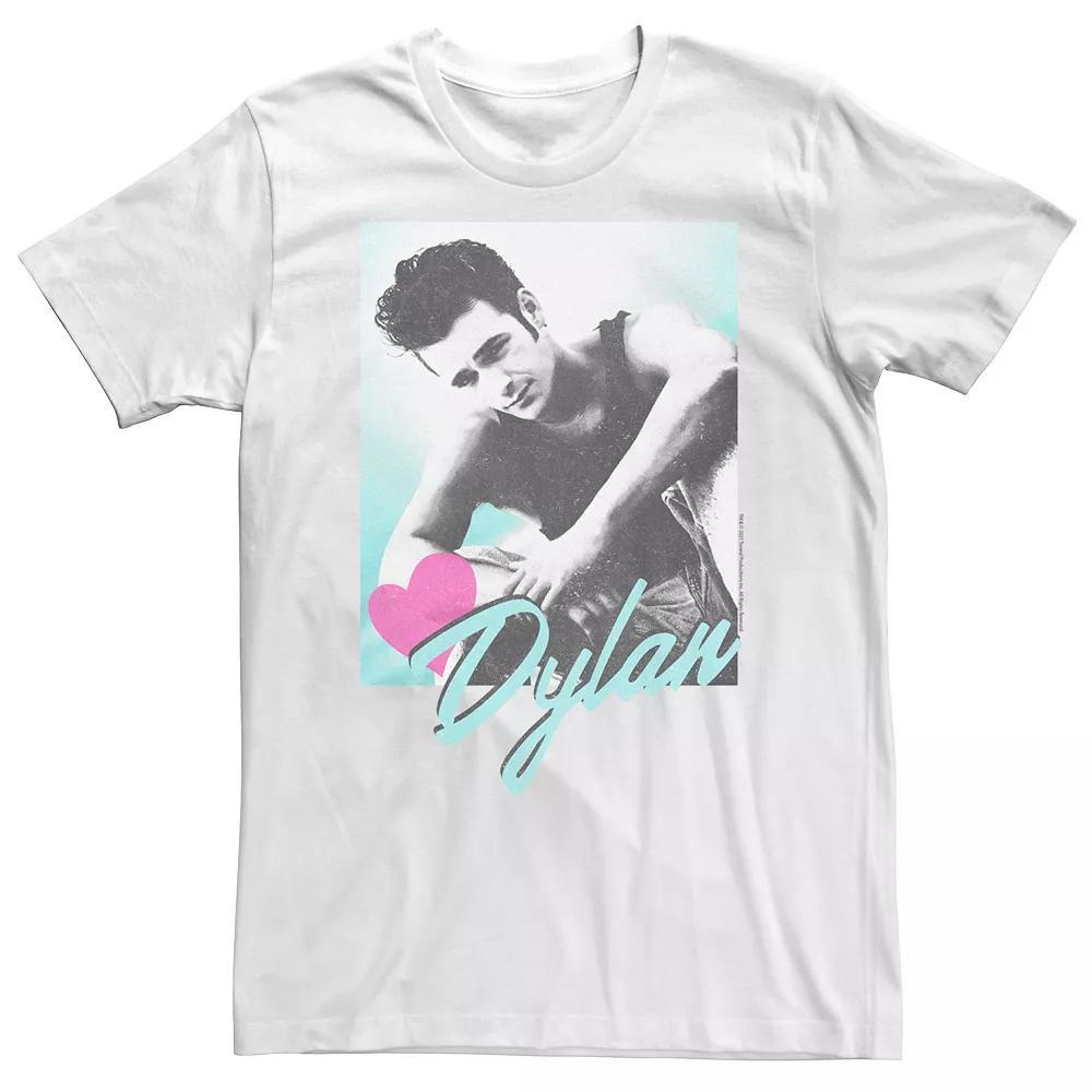 Big & Tall Beverly Hills 90210 Dylan McKay Heart Portrait Tee, Men's, Size: 3XL Tall, White Product Image