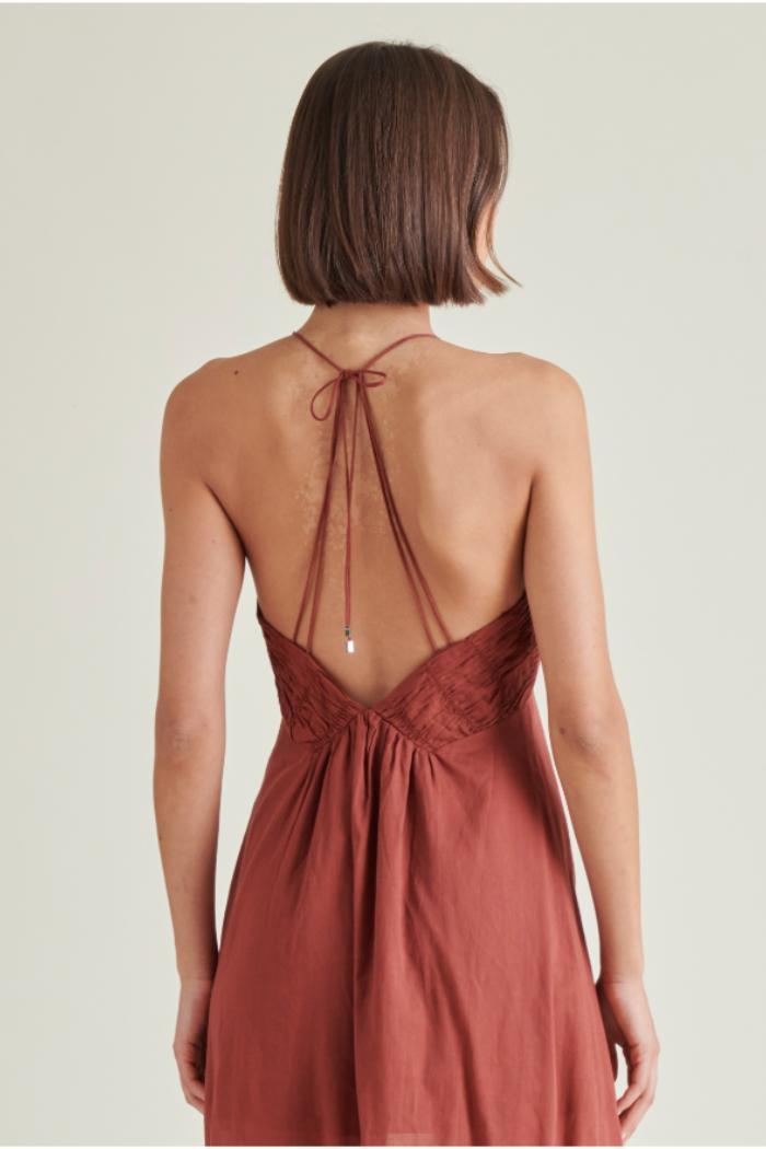 Brianna Dress- Dusty Brick Product Image