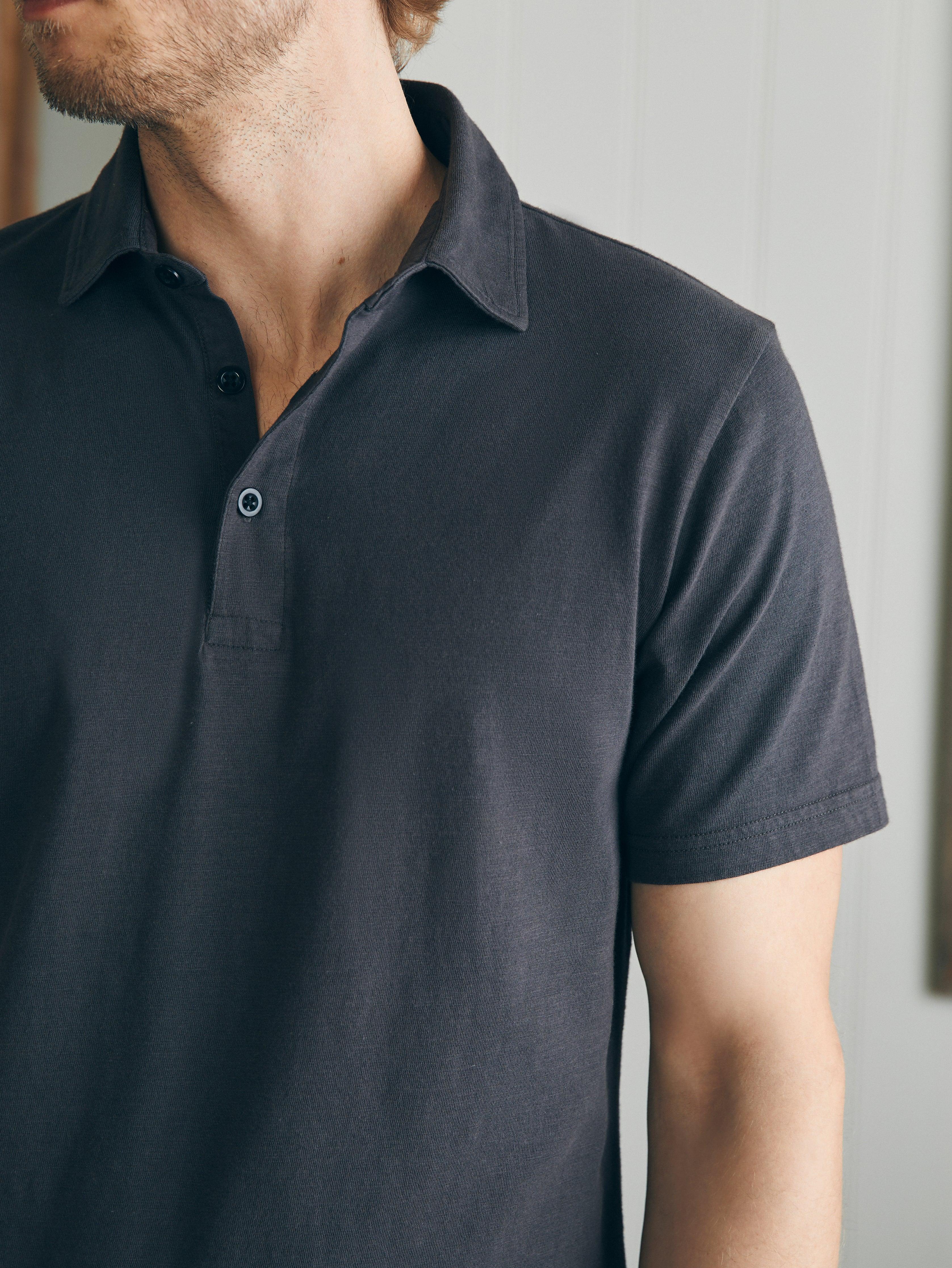 Sunwashed T-Shirt Polo - Washed Black Male Product Image