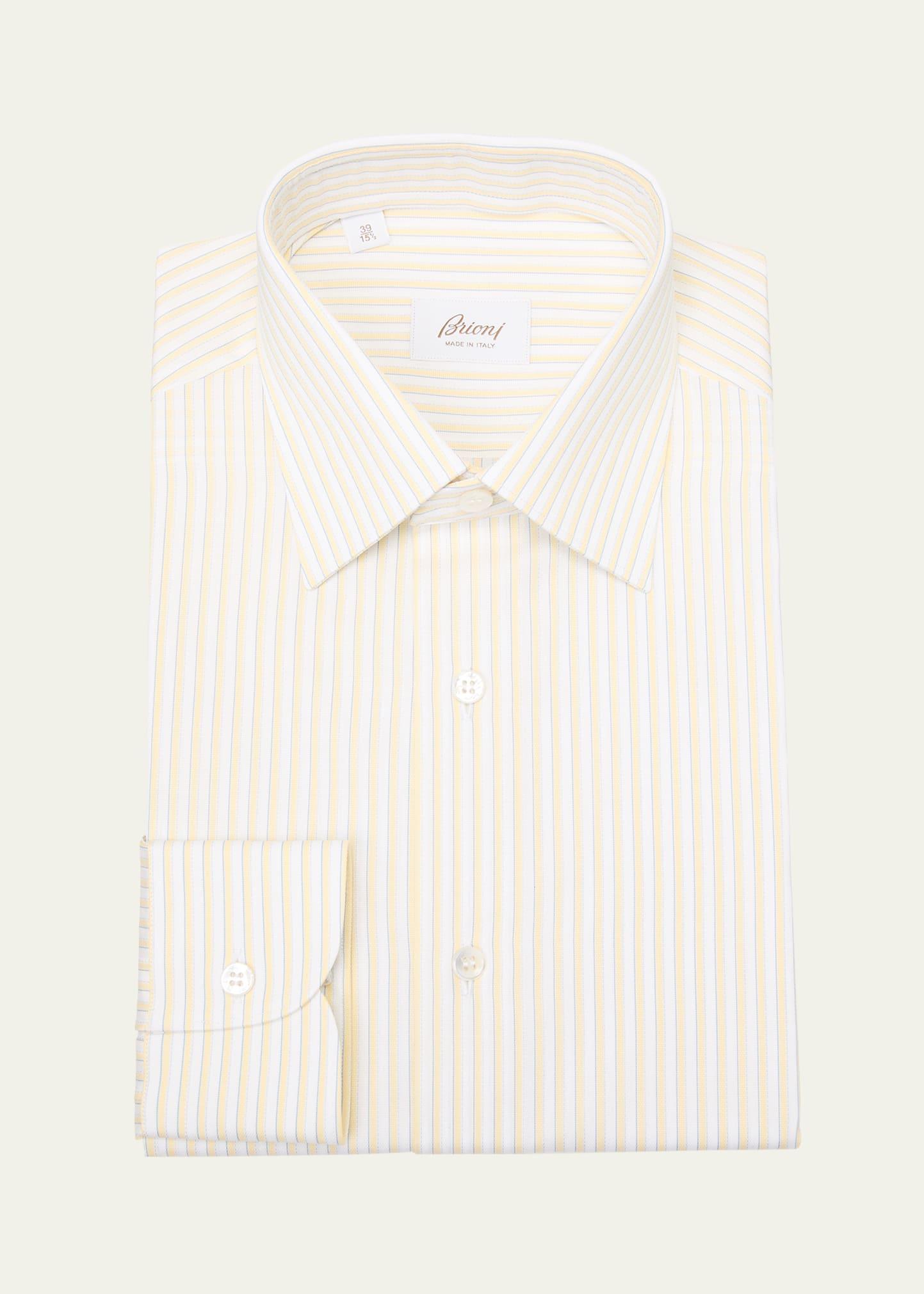 Mens Cotton Pinstripe Dress Shirt Product Image