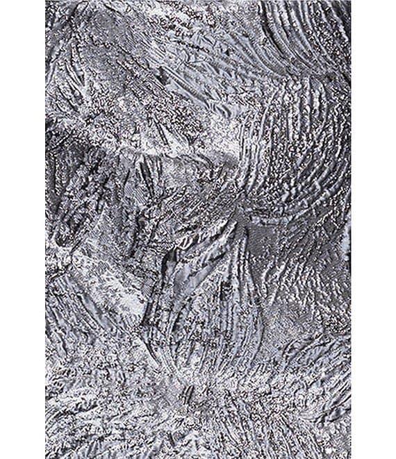 Xscape One Shoulder Metallic Jacquard Gown With Ruffle Product Image