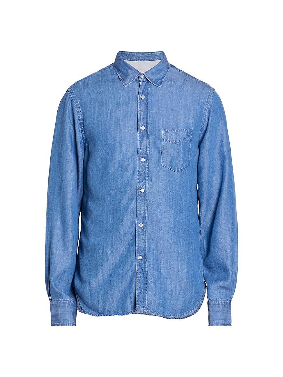 Mens Soft Lyocell Denim Button-Down Shirt Product Image