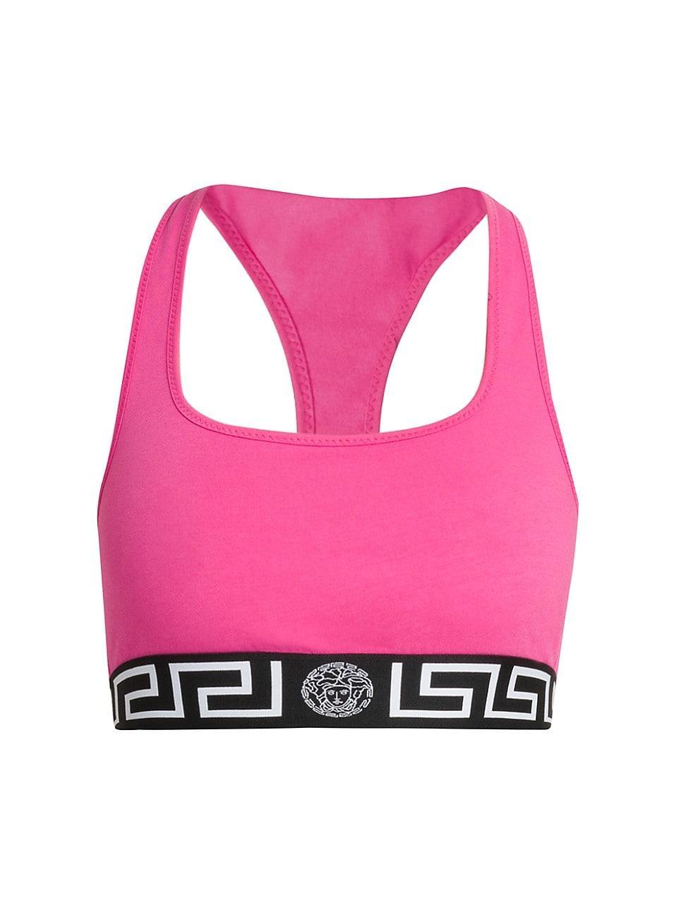 Womens Greca Border Sports Bra Product Image
