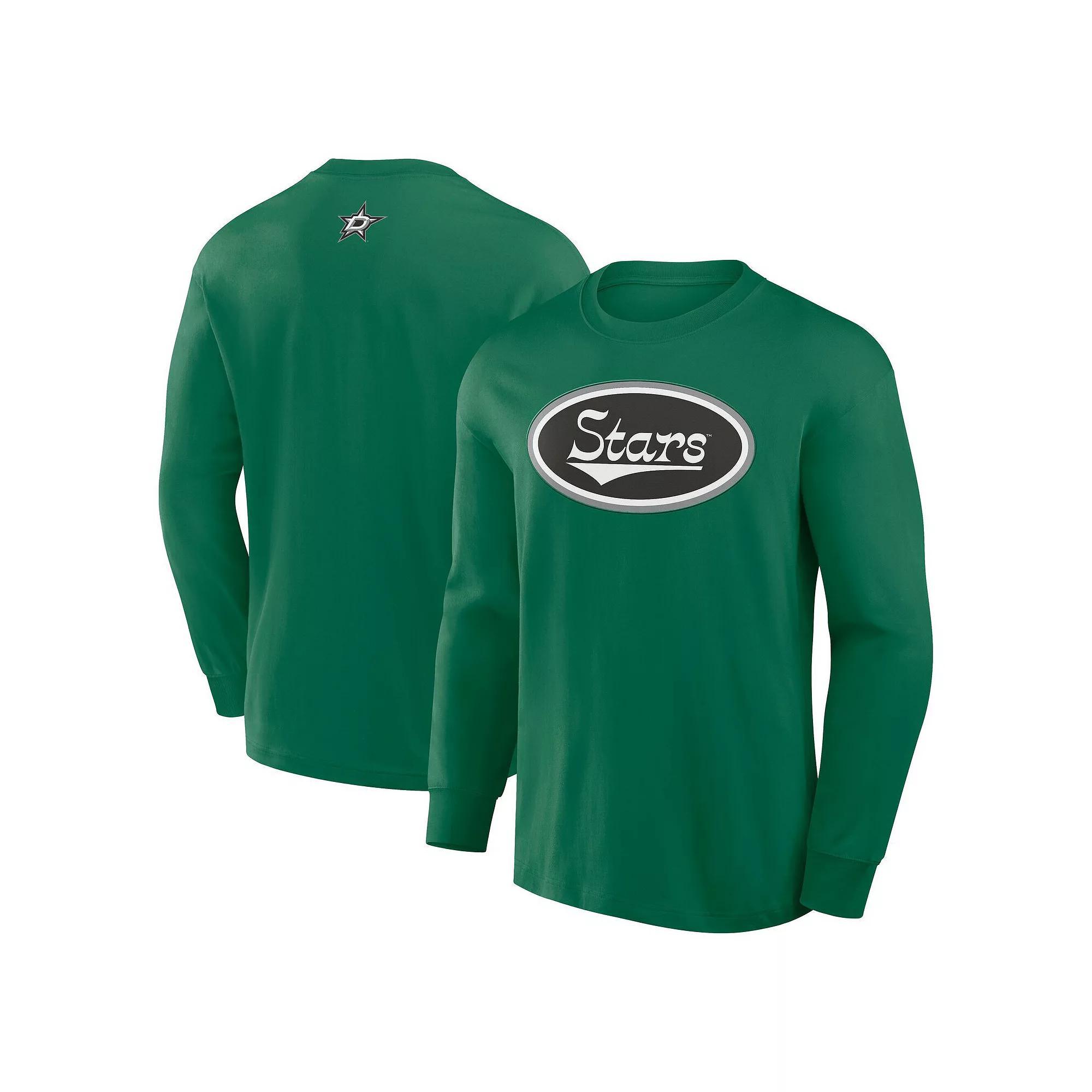 Men's Fanatics Kelly Green Dallas Stars Rewind Long Sleeve T-Shirt, Size: Small, Str Green Product Image