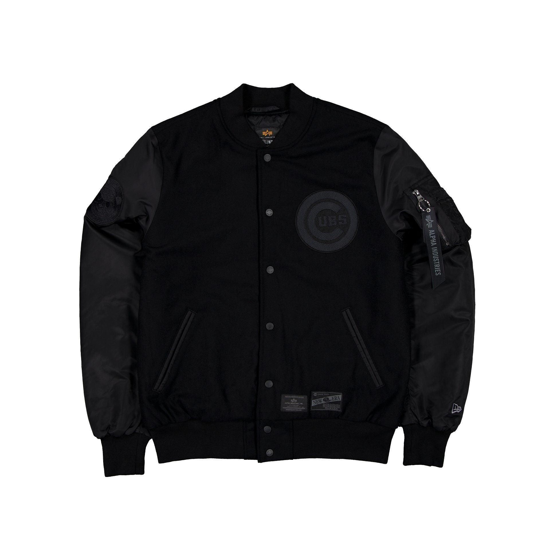 Alpha Industries x Chicago Cubs MA-1 Wool Varsity Jacket Black Male Product Image