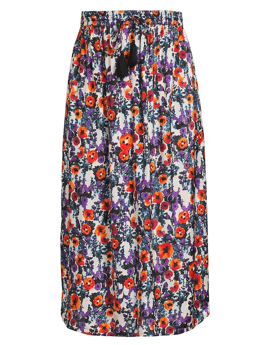 Womens Silja Floral Tassel Midi-Skirt Product Image