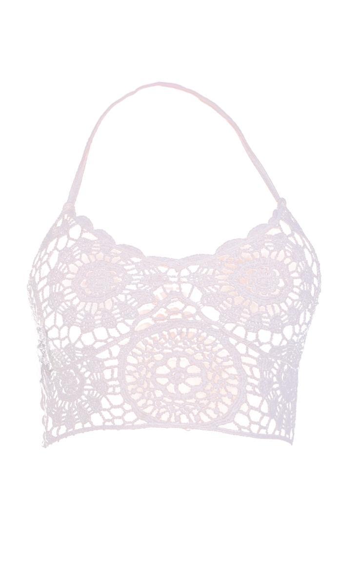 Cream Crochet Beach Bralette Product Image