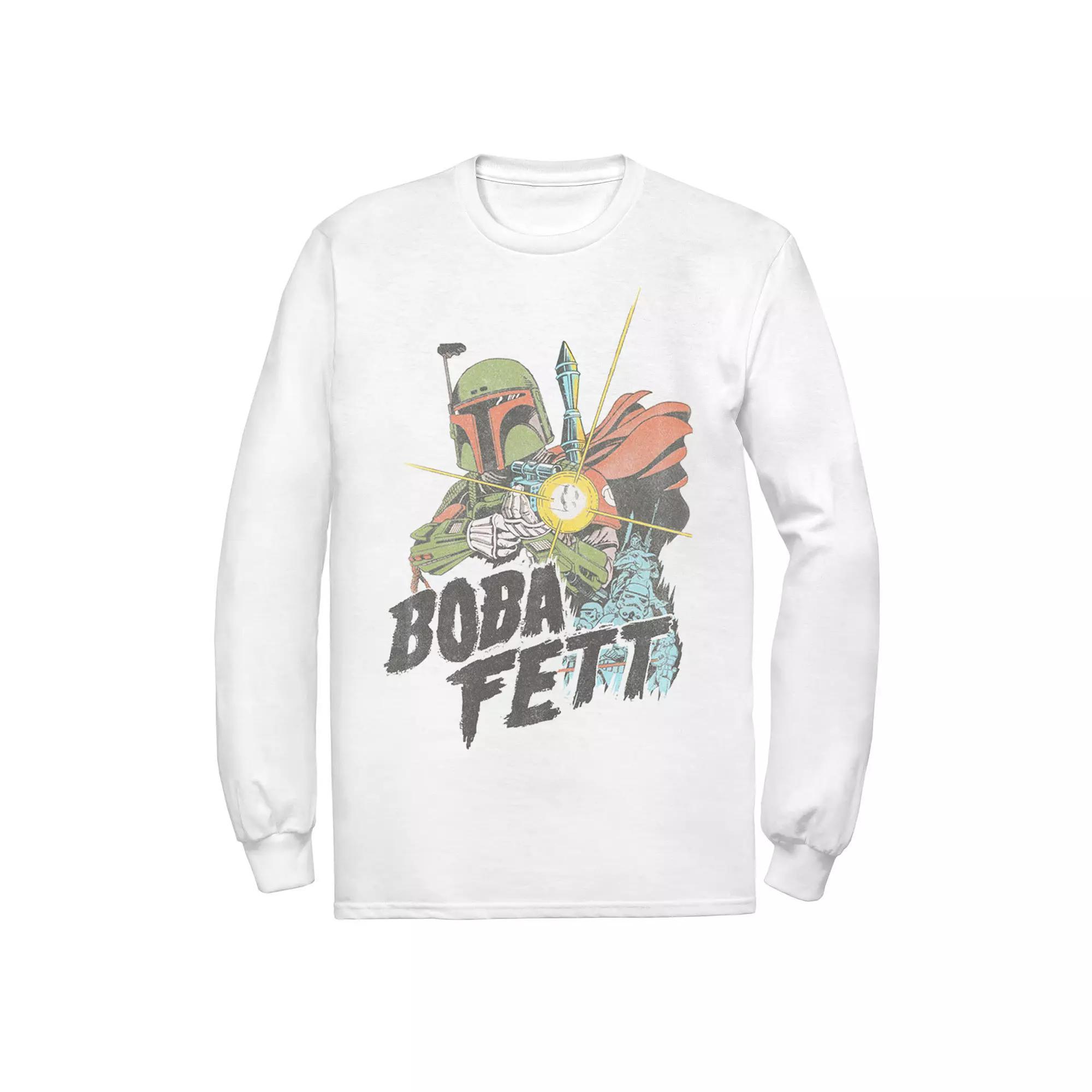 Men's Star Wars Boba Fett Retro Portrait Tee, Size: XXL, Athletic Grey Product Image