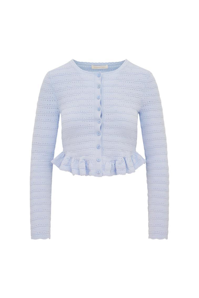 Rogan Pointelle Knit Cardigan Product Image