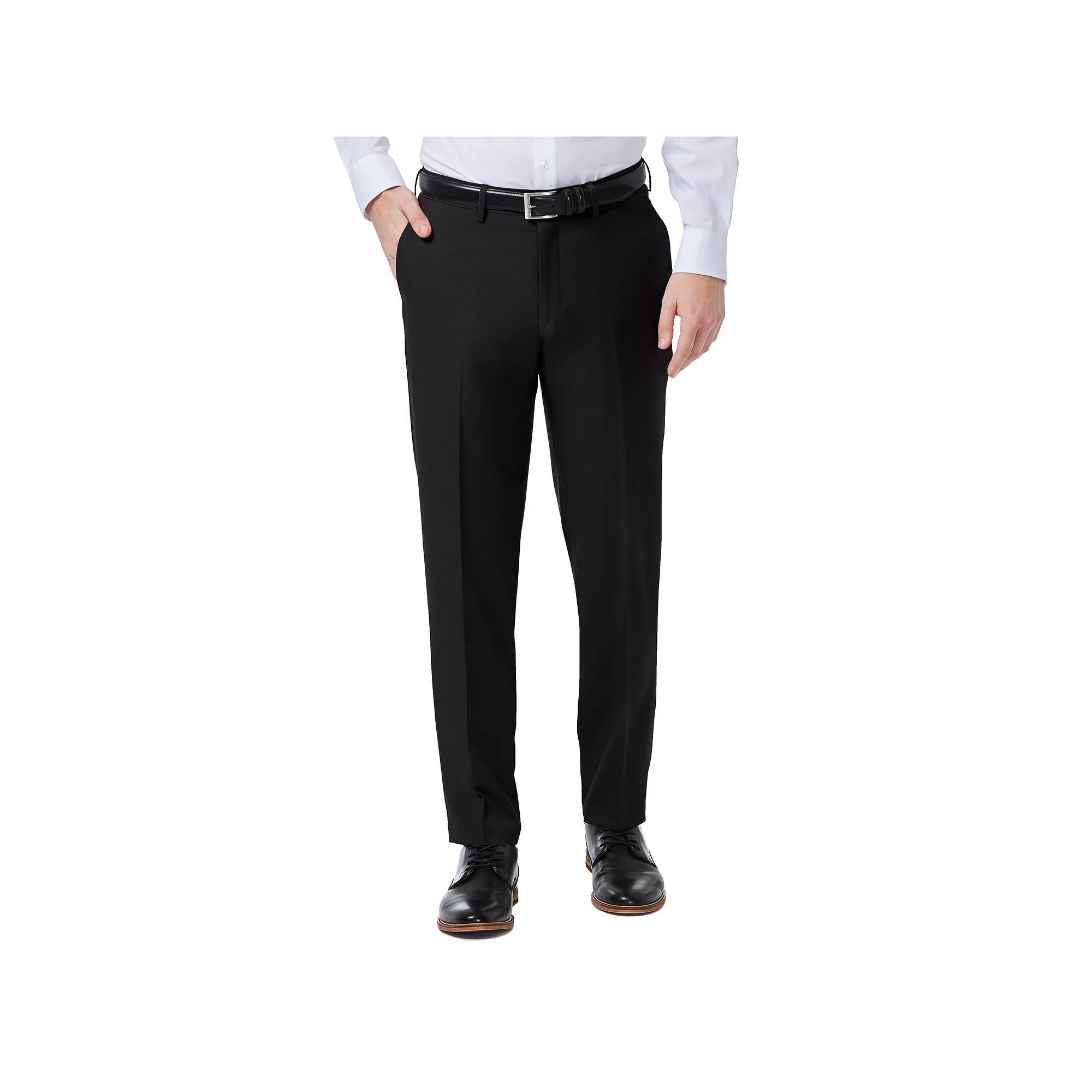 Mens Haggar Premium Comfort Flex-Waist Slim-Fit Stretch Flat-Front Dress Pants, Mens Product Image