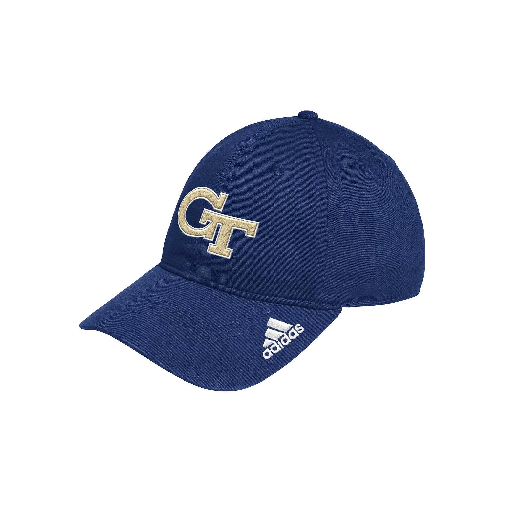 Men's adidas Navy Georgia Tech Yellow Jackets Locker Room Logo Slouch Adjustable Hat, Nc2 Blue Product Image
