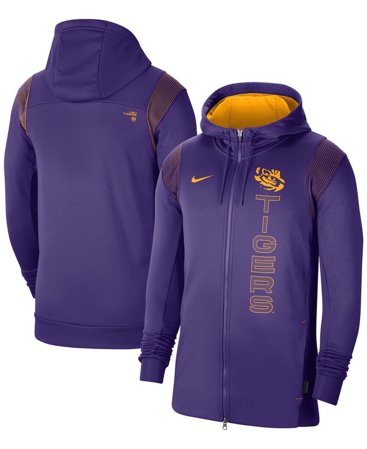 Men's Nike Purple LSU Tigers 2021 Sideline Performance Full-Zip Hoodie, Size: Medium Product Image
