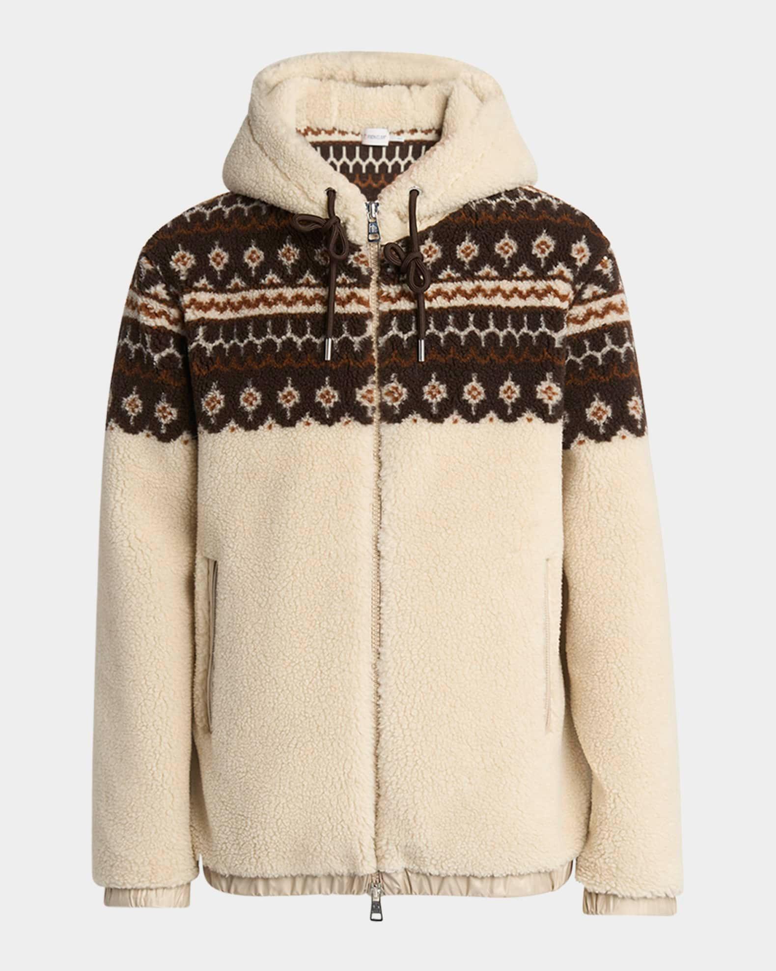Men's Teddy Boucle Hooded Full-Zip Jacket Product Image