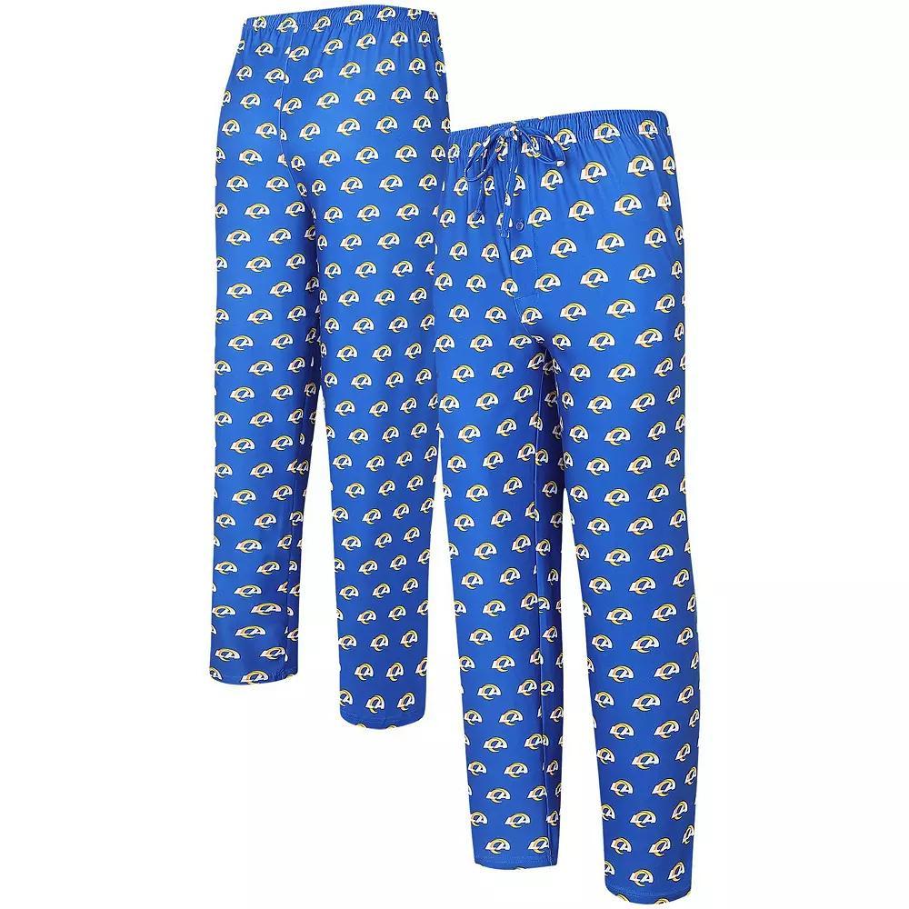 Men's Concepts Sport Royal Los Angeles Rams Gauge Allover Print Knit Pants, Size: 2XL, Blue Product Image