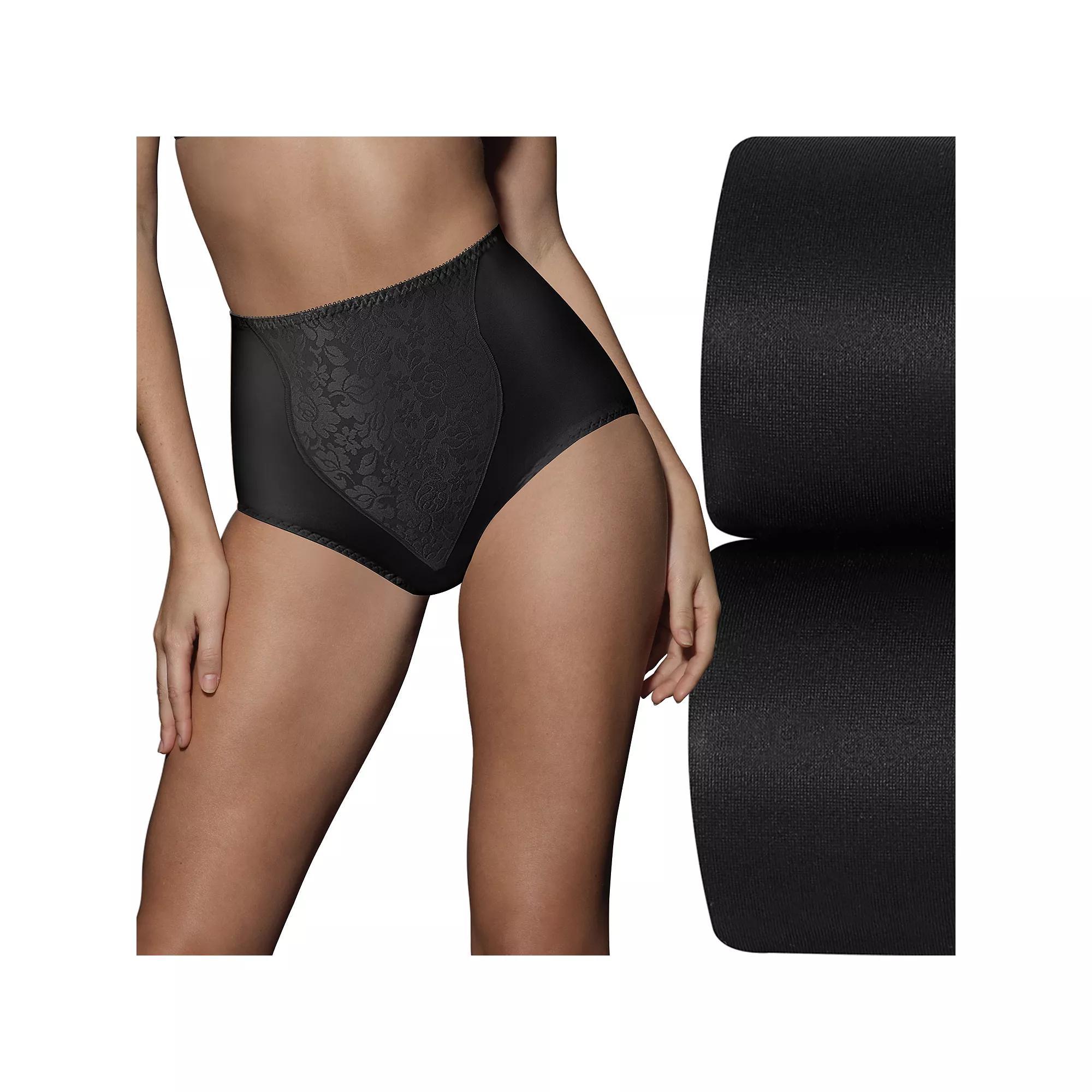 Bali 2-pack Double Support Light Control Shaping Brief Panty with Lace X372, Womens Product Image