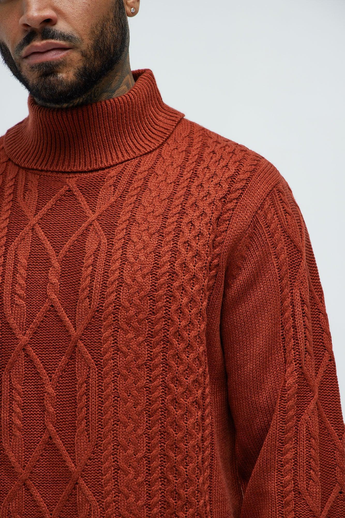 Not Your Regular Turtle Neck sweater - Rust Product Image