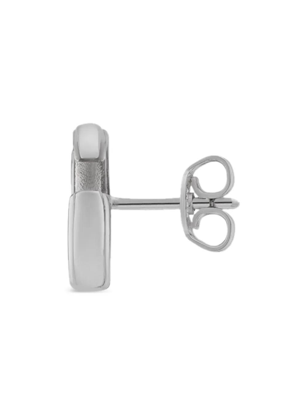 sterling silver GG Marmont flower earrings Product Image
