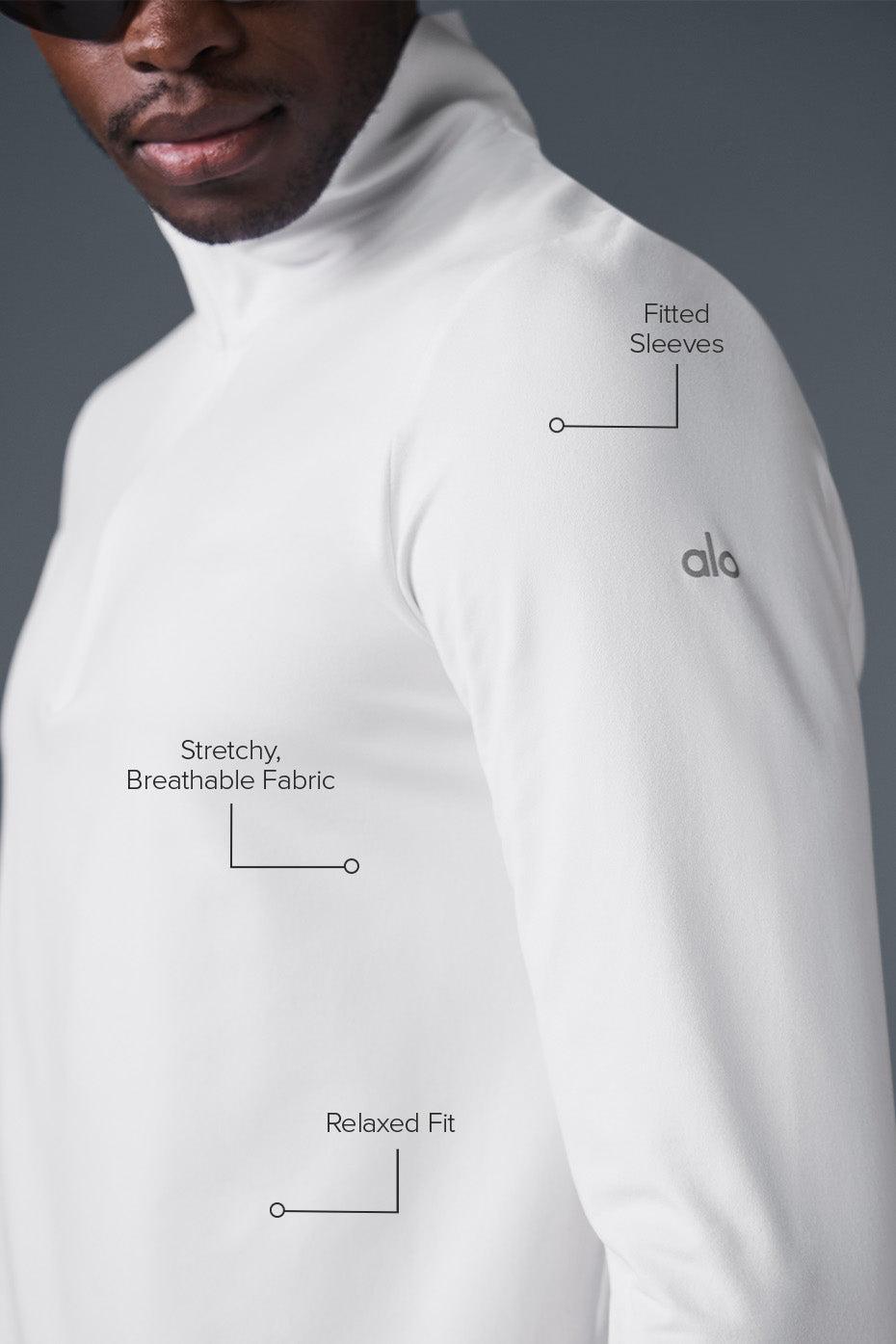 ALO | Conquer 1/4 Zip Reform Long Sleeve Sweatshirt Product Image
