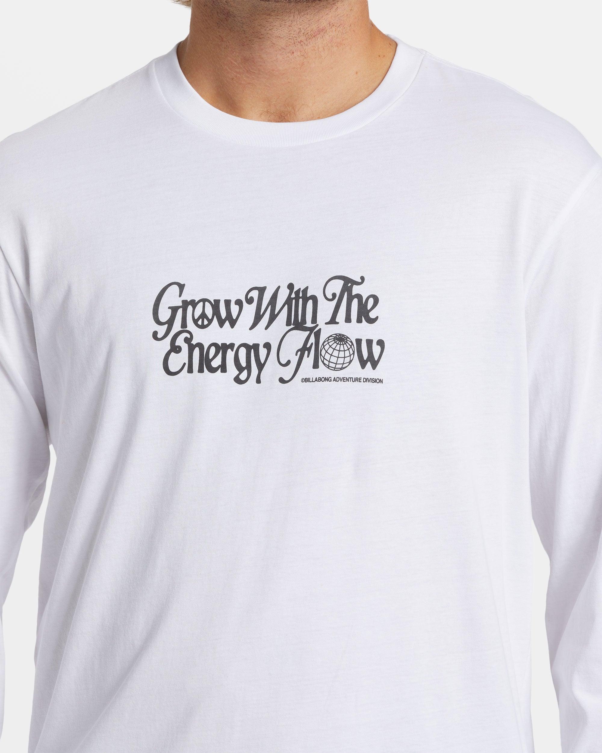Grow Long Sleeve T-shirt - White Male Product Image