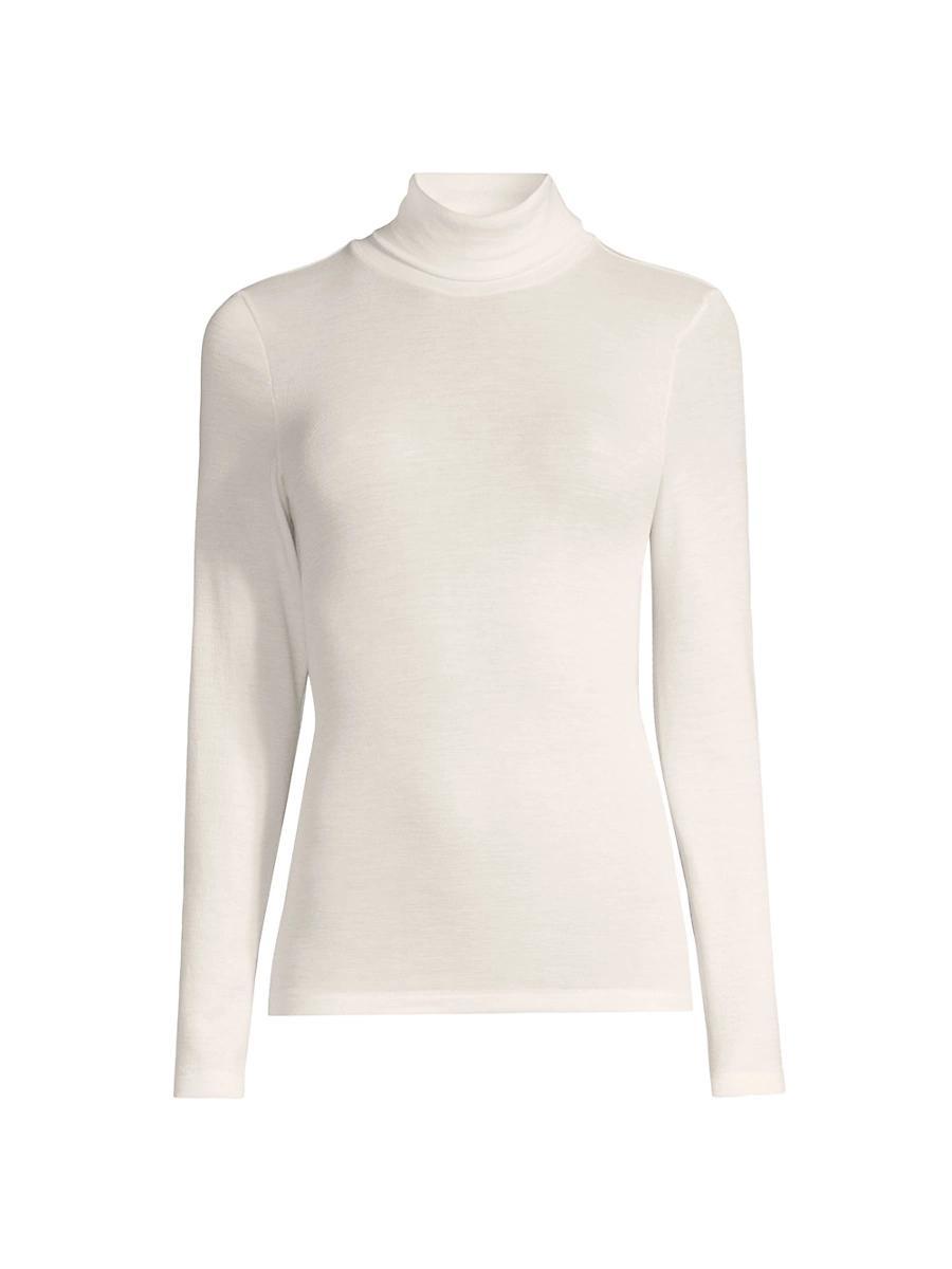 Woolen Silk Turtleneck Top Product Image