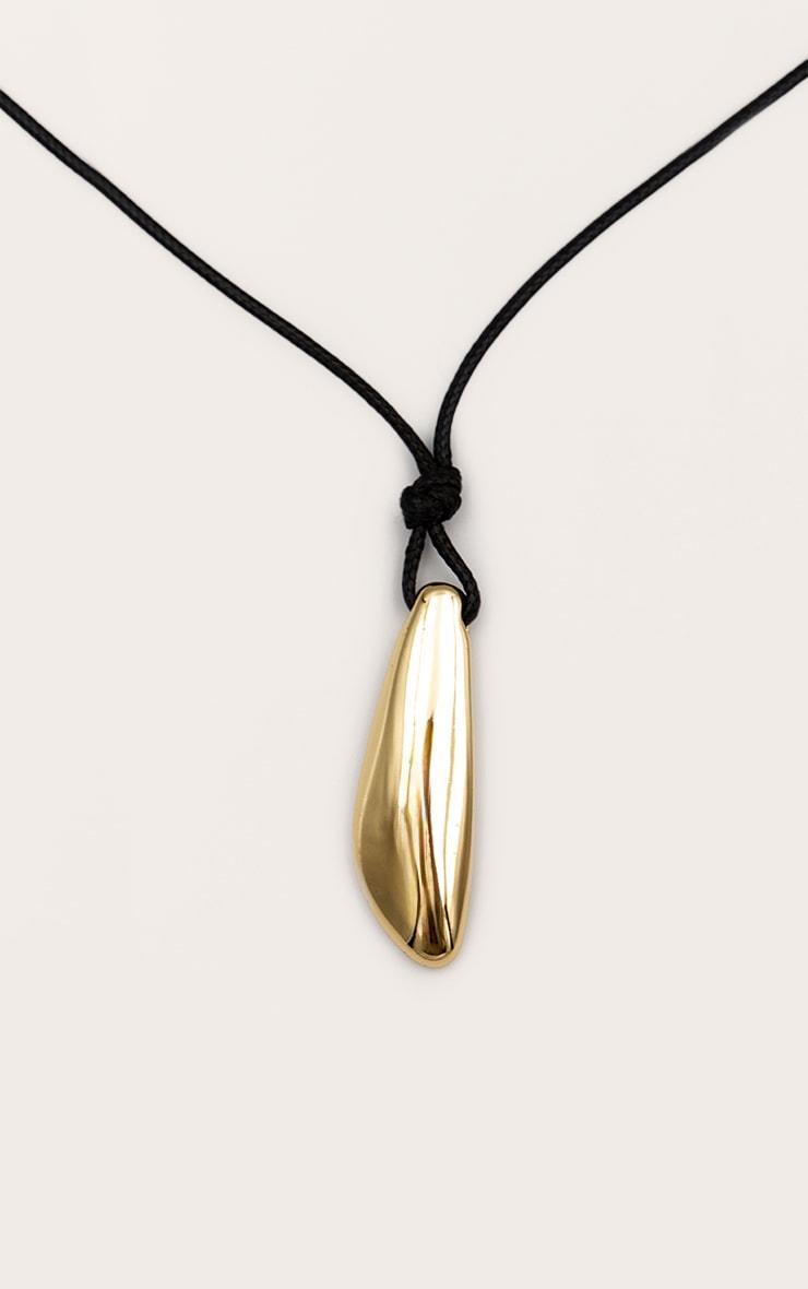Gold Large Pendant Rope Necklace Product Image