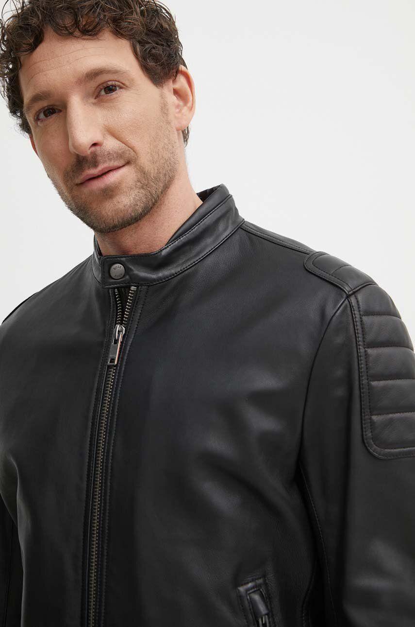BOSS Orange Leather Jacket Jomoto Product Image