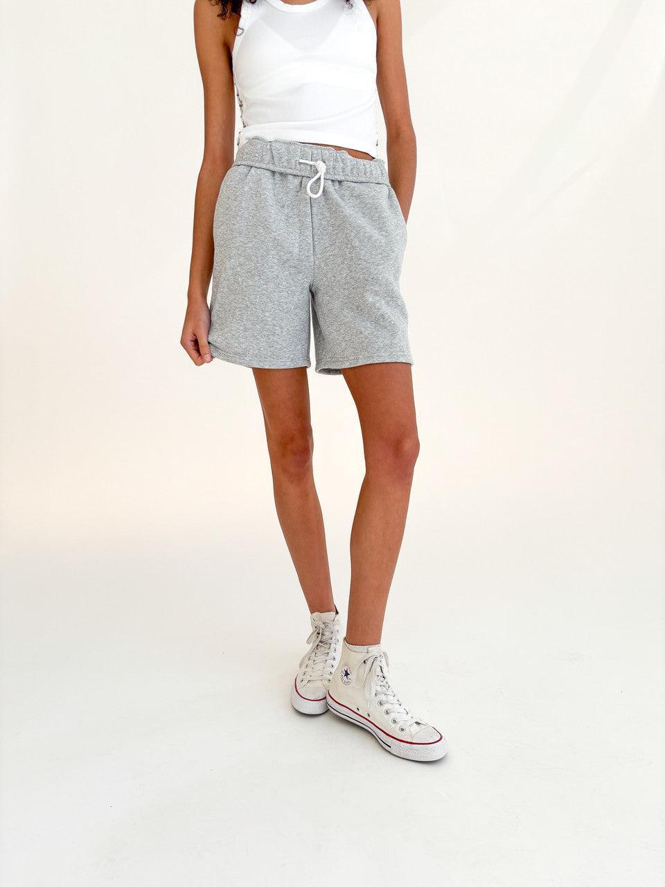 Fold Over Waist Fleece Sweatshorts Product Image
