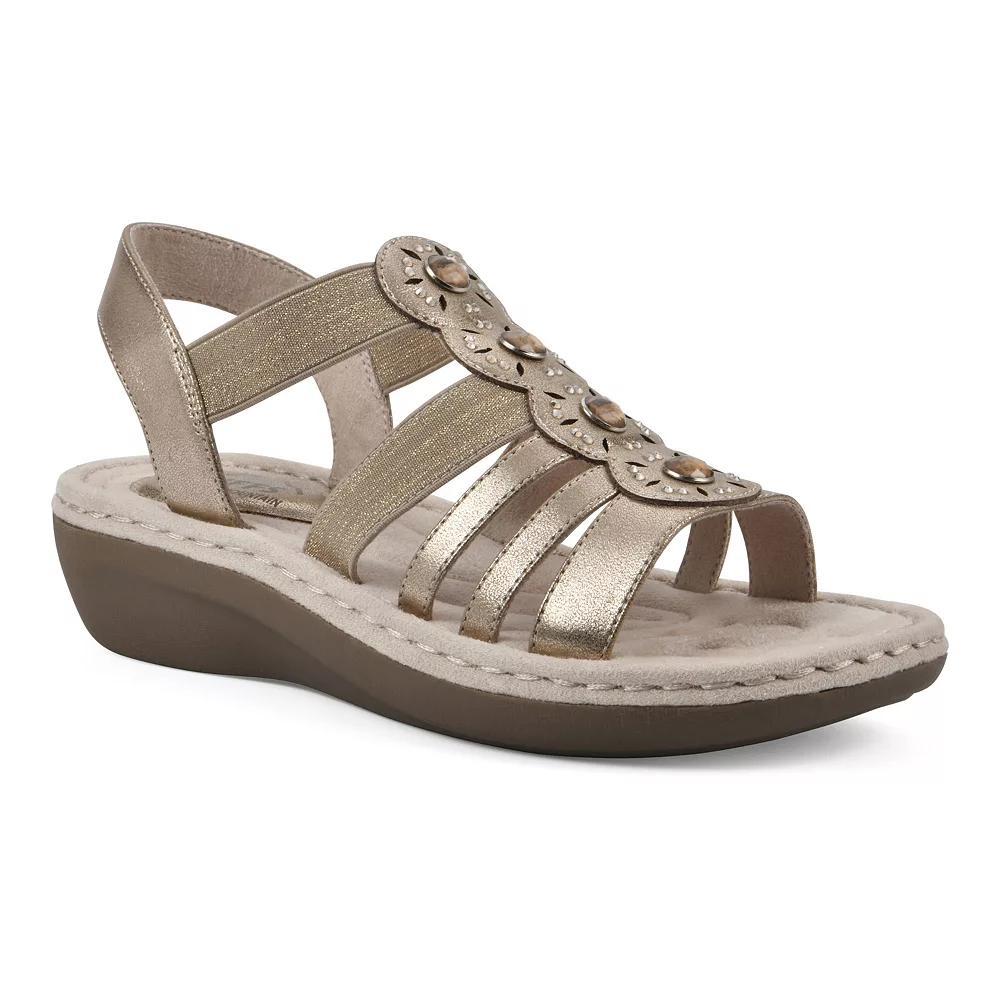 Cliffs by White Mountain Camryn Women's Comfort Sandals, Size: 7.5, Gold Grey Product Image