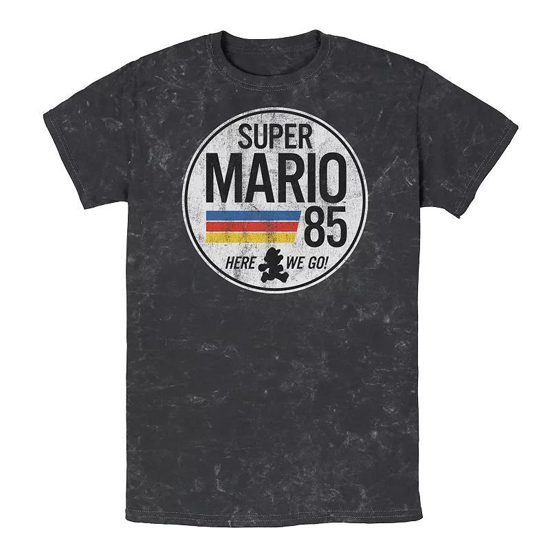 Men's Nintendo Super Mario '85 Here We Go Vintage Tee, Size: XXL, Black Grey Product Image