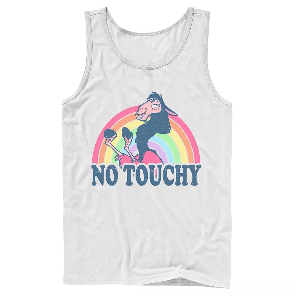 Adult Disney The Emperor's New Groove Kuzco Rainbow No Touchy Tank Top, Men's, Size: Large, White Product Image