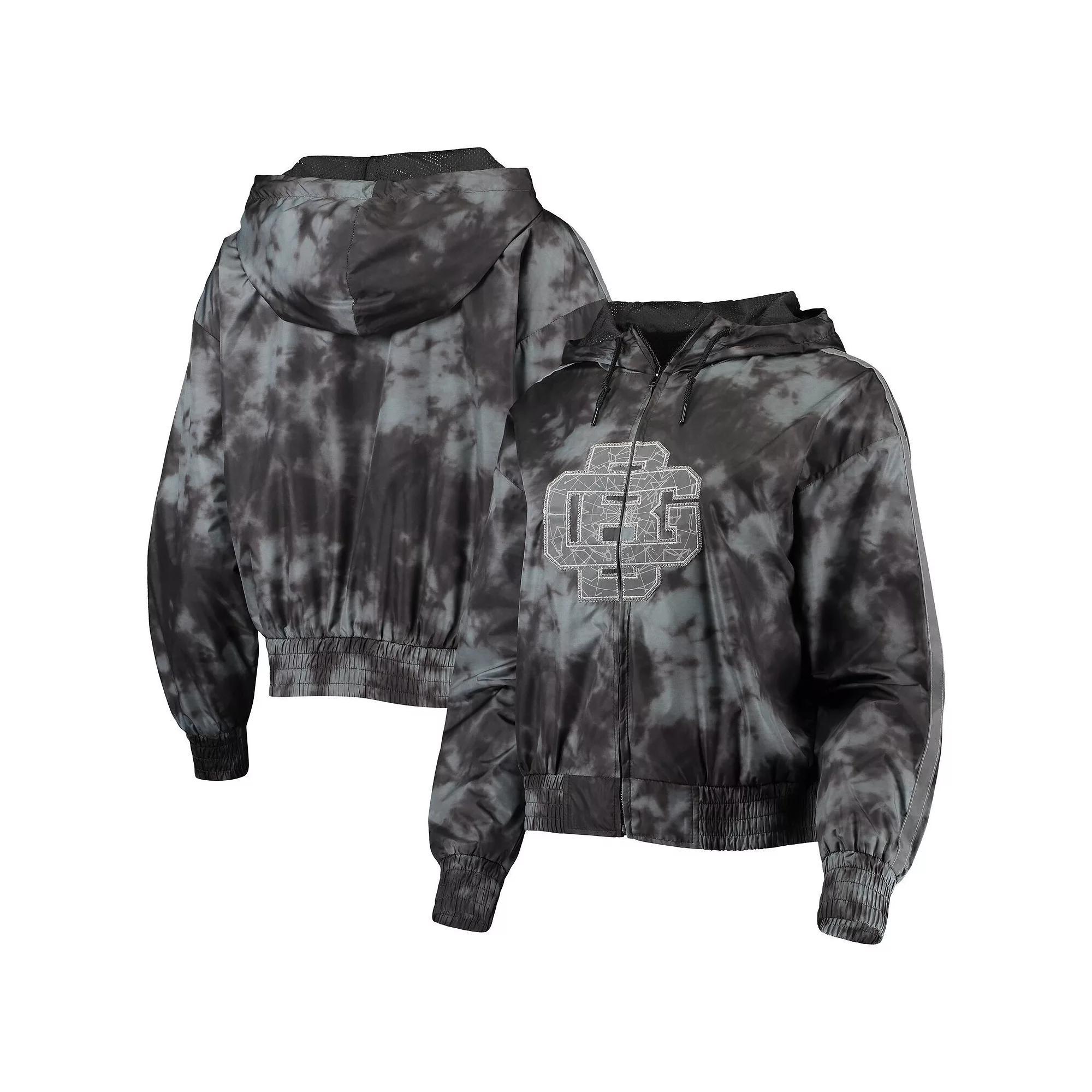 Women's Mitchell & Ness Black Green Bay Packers Galaxy Full-Zip Windbreaker Hoodie Jacket, Size: 2XL Product Image