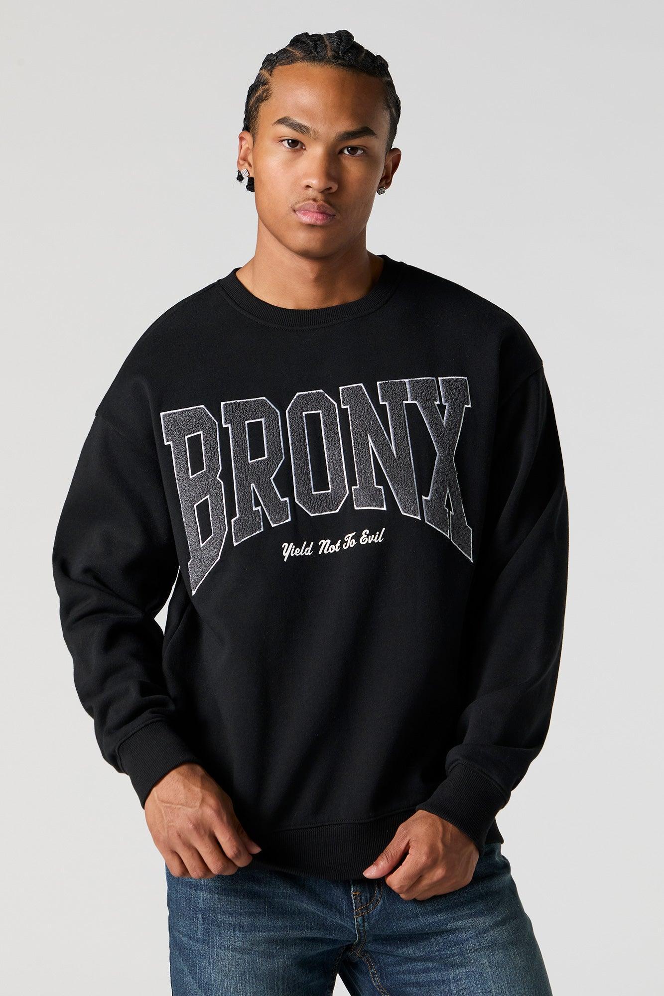 City Chenille Embroidered Fleece Sweatshirt Male Product Image