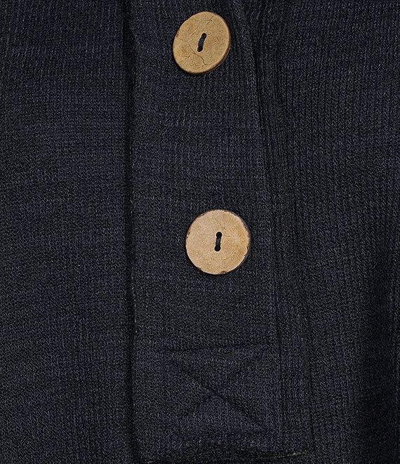 Blu Pepper Long Sleeve Collared Raw Edge Knit Top Product Image