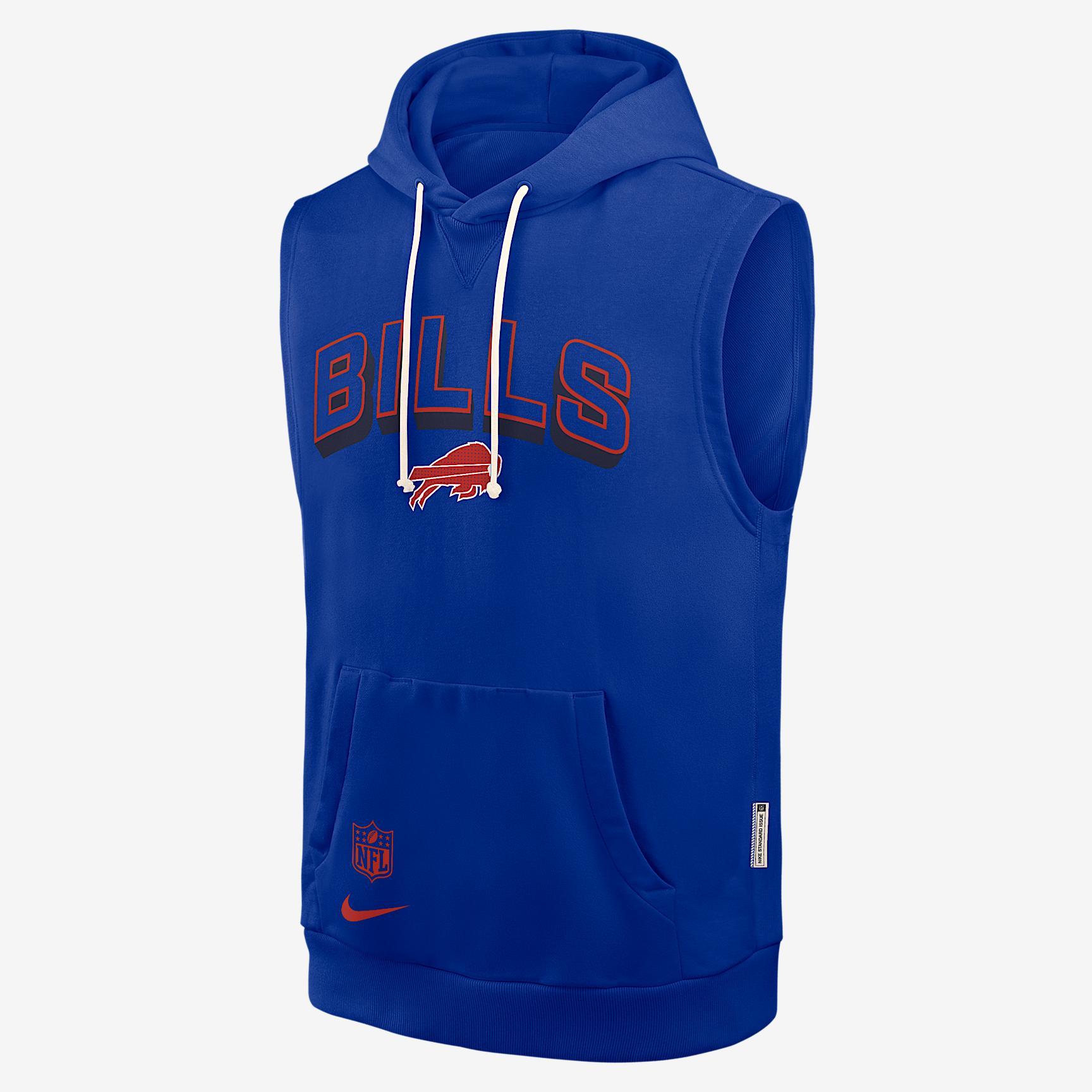 Buffalo Bills Sideline Nike Men's Dri-FIT NFL Sleeveless Pullover Hoodie Product Image